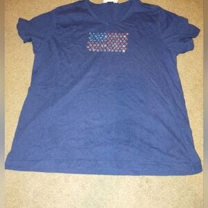 Women's Blue Short Sleeve Tee